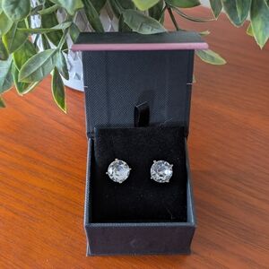 Large Round Crystal Stud Earrings